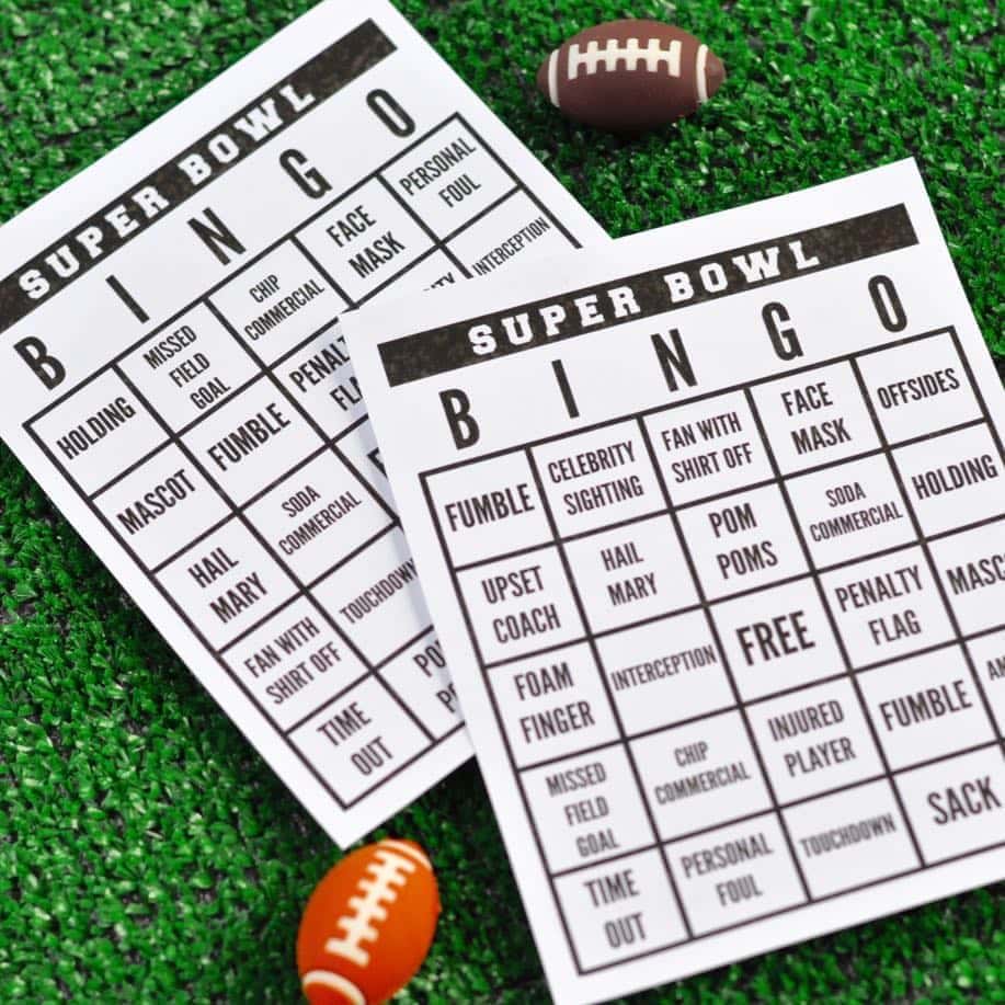 FREE Printable Super Bowl Bingo Make Life Lovely