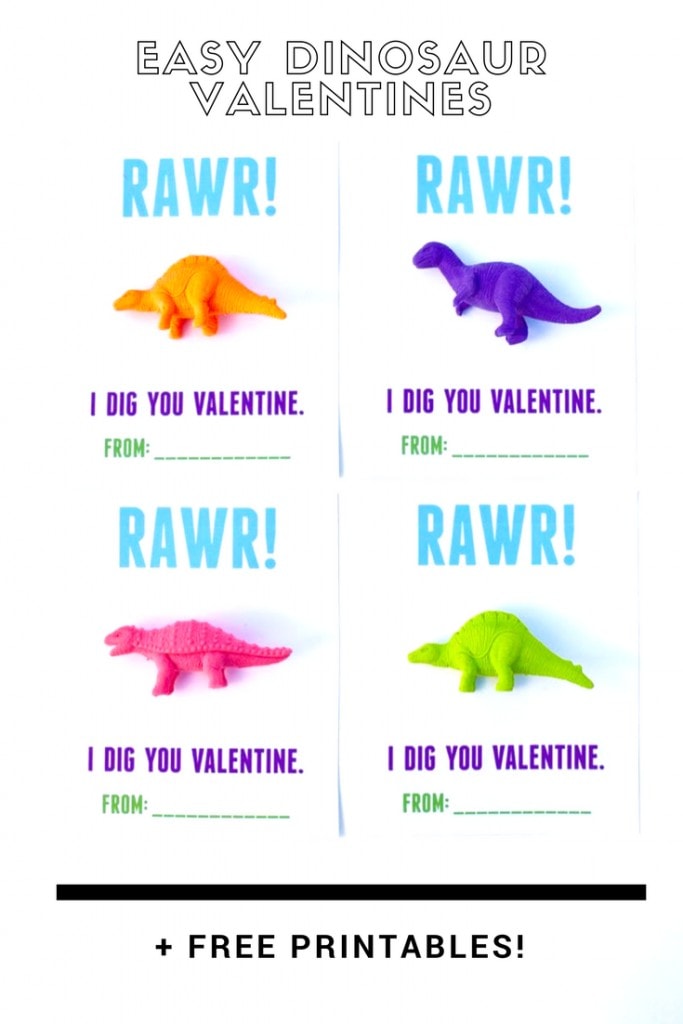 Dinosaur Valentines Printable for Kids Make Life Lovely